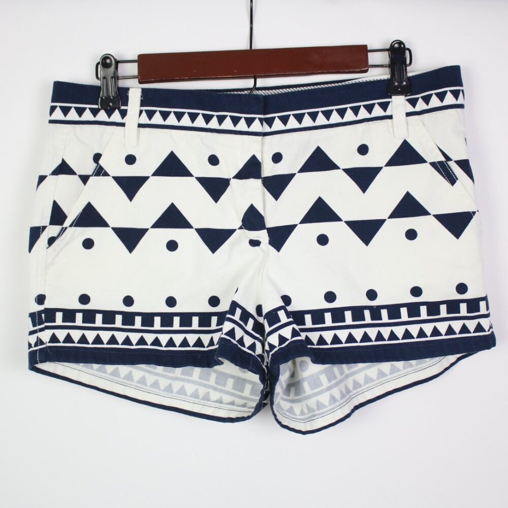J.Crew Womens Size 6 Geometric Chino Shorts